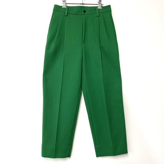 【中古品】【メンズ】 STEIN シュタイン ST.541 23SS HIGH COUNT ハイ カウント KNIT PIN TUCK ニット ピン タック WIDE TROUSERS ワイド トラウザーズ ボトムス ズボン 151-250617-ya-07-izu サイズ：M カラー：GREEN 万代Net店