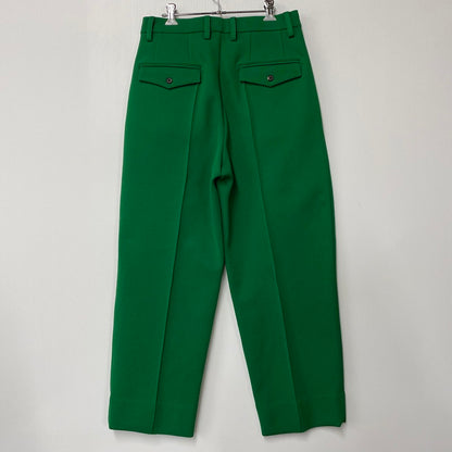 【中古品】【メンズ】 STEIN シュタイン ST.541 23SS HIGH COUNT ハイ カウント KNIT PIN TUCK ニット ピン タック WIDE TROUSERS ワイド トラウザーズ ボトムス ズボン 151-250617-ya-07-izu サイズ：M カラー：GREEN 万代Net店