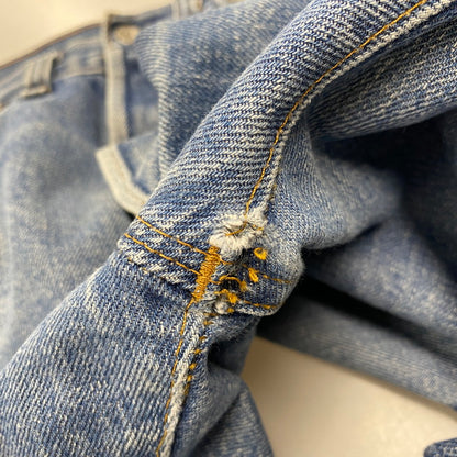 【現状渡し品】【メンズ】 Levi's リーバイス 刻印6 SMALL-E スモール-E 不均等V バックポケット 裾チェーン 黒カン 赤耳 501 DENIM PANTS デニム パンツ ズボン ボトムス 157-250617-ya-05-izu サイズ：34×36 カラー：ライトインディゴ 万代Net店