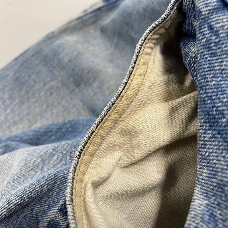 【現状渡し品】【メンズ】 Levi's リーバイス 刻印6 SMALL-E スモール-E 不均等V バックポケット 裾チェーン 黒カン 赤耳 501 DENIM PANTS デニム パンツ ズボン ボトムス 157-250617-ya-05-izu サイズ：34×36 カラー：ライトインディゴ 万代Net店