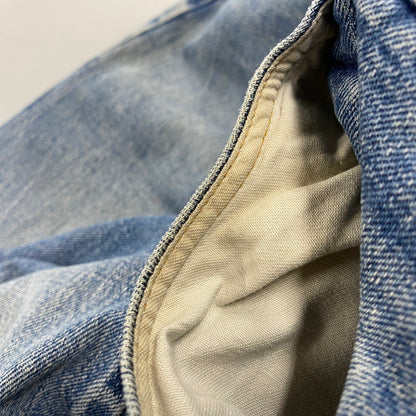 【現状渡し品】【メンズ】 Levi's リーバイス 刻印6 SMALL-E スモール-E 不均等V バックポケット 裾チェーン 黒カン 赤耳 501 DENIM PANTS デニム パンツ ズボン ボトムス 157-250617-ya-05-izu サイズ：34×36 カラー：ライトインディゴ 万代Net店