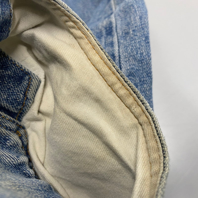 【現状渡し品】【メンズ】 Levi's リーバイス 刻印6 SMALL-E スモール-E 不均等V バックポケット 裾チェーン 黒カン 赤耳 501 DENIM PANTS デニム パンツ ズボン ボトムス 157-250617-ya-05-izu サイズ：34×36 カラー：ライトインディゴ 万代Net店