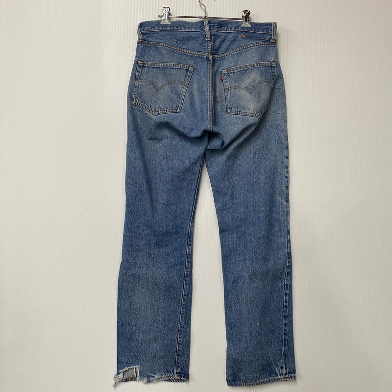 【現状渡し品】【メンズ】 Levi's リーバイス 刻印6 SMALL-E スモール-E 不均等V バックポケット 裾チェーン 黒カン 赤耳 501 DENIM PANTS デニム パンツ ズボン ボトムス 157-250617-ya-05-izu サイズ：34×36 カラー：ライトインディゴ 万代Net店