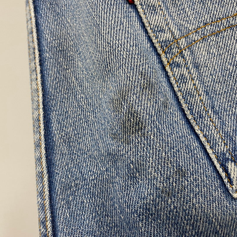 【現状渡し品】【メンズ】 Levi's リーバイス 刻印6 SMALL-E スモール-E 不均等V バックポケット 裾チェーン 黒カン 赤耳 501 DENIM PANTS デニム パンツ ズボン ボトムス 157-250617-ya-05-izu サイズ：34×36 カラー：ライトインディゴ 万代Net店