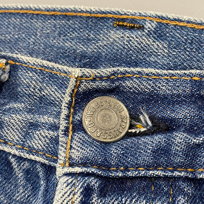 【現状渡し品】【メンズ】 Levi's リーバイス 刻印6 SMALL-E スモール-E 不均等V バックポケット 裾チェーン 黒カン 赤耳 501 DENIM PANTS デニム パンツ ズボン ボトムス 157-250617-ya-05-izu サイズ：34×36 カラー：ライトインディゴ 万代Net店