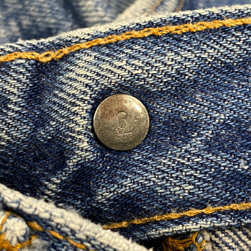 【現状渡し品】【メンズ】 Levi's リーバイス 刻印6 SMALL-E スモール-E 不均等V バックポケット 裾チェーン 黒カン 赤耳 501 DENIM PANTS デニム パンツ ズボン ボトムス 157-250617-ya-05-izu サイズ：34×36 カラー：ライトインディゴ 万代Net店
