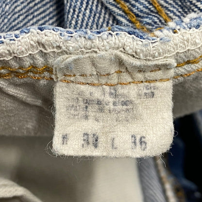 【現状渡し品】【メンズ】 Levi's リーバイス 刻印6 SMALL-E スモール-E 不均等V バックポケット 裾チェーン 黒カン 赤耳 501 DENIM PANTS デニム パンツ ズボン ボトムス 157-250617-ya-05-izu サイズ：34×36 カラー：ライトインディゴ 万代Net店