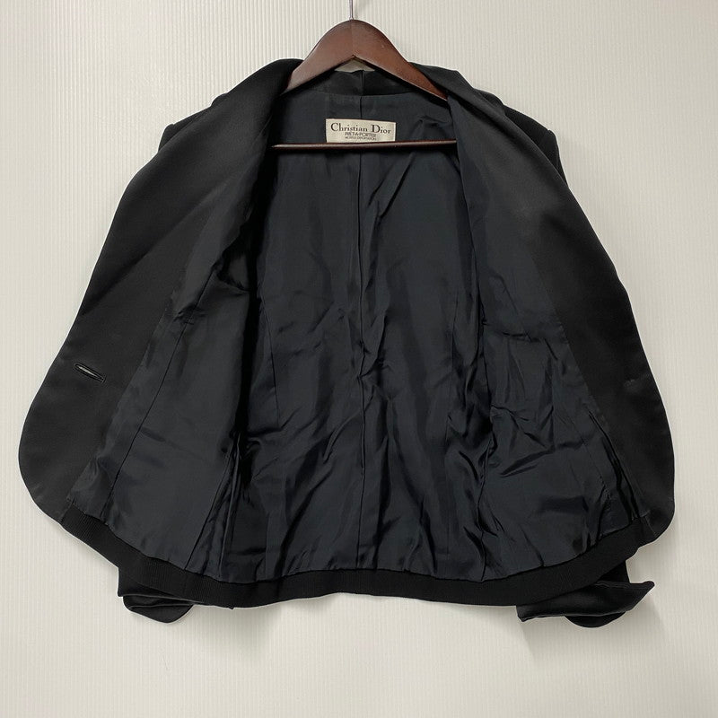【中古品】【レディース】 Christian Dior クリスチャンディオール PRET-A-PORTER プレタポルテ 3200FW03 WOOL TAILORED JACKET ウール テーラード ジャケット トップス アウター 168-250617-ya-04-izu サイズ：9 カラー：BLACK 万代Net店