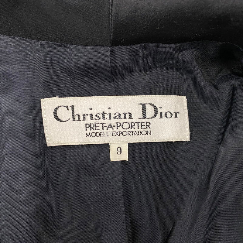 【中古品】【レディース】 Christian Dior クリスチャンディオール PRET-A-PORTER プレタポルテ 3200FW03 WOOL TAILORED JACKET ウール テーラード ジャケット トップス アウター 168-250617-ya-04-izu サイズ：9 カラー：BLACK 万代Net店