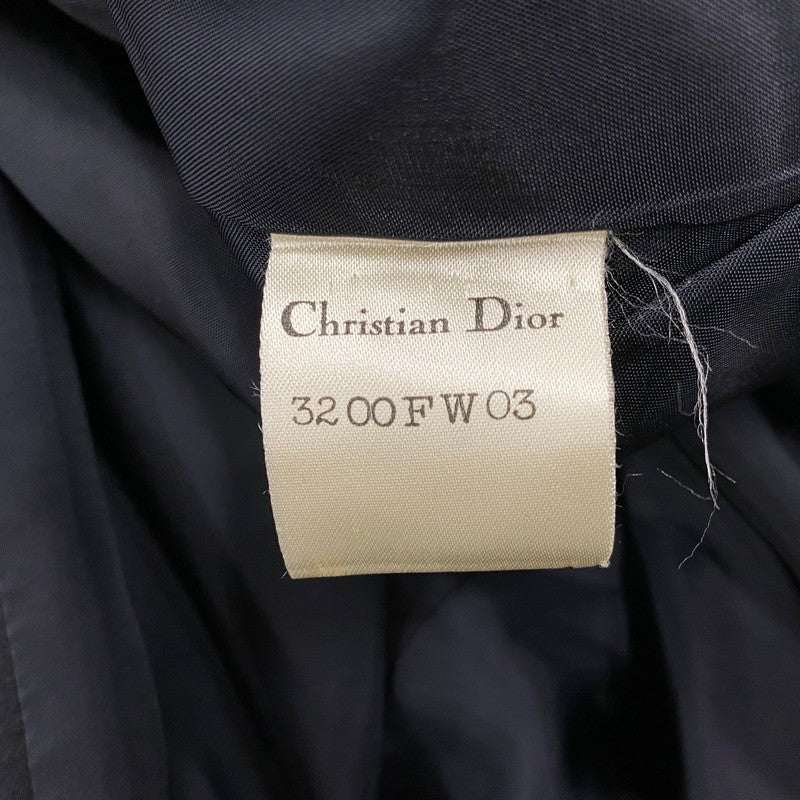 【中古品】【レディース】 Christian Dior クリスチャンディオール PRET-A-PORTER プレタポルテ 3200FW03 WOOL TAILORED JACKET ウール テーラード ジャケット トップス アウター 168-250617-ya-04-izu サイズ：9 カラー：BLACK 万代Net店