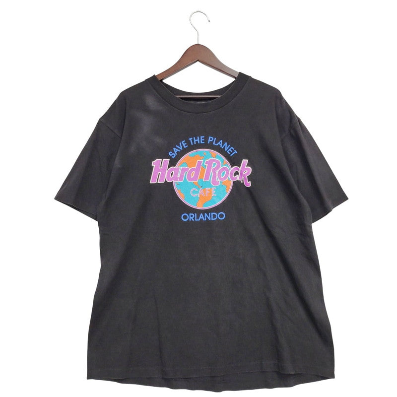 【現状渡し品】【メンズ】 HARD ROCK CAFE ハードロックカフェ ORLANDO SS TEE ショートスリーブ Tシャツ USA製 両シングル 半袖 トップス 146-250619-as-36-izu サイズ：L カラー：ブラック 万代Net店