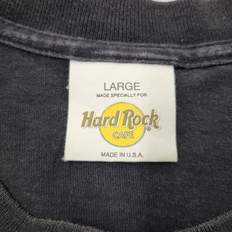 【現状渡し品】【メンズ】 HARD ROCK CAFE ハードロックカフェ ORLANDO SS TEE ショートスリーブ Tシャツ USA製 両シングル 半袖 トップス 146-250619-as-36-izu サイズ：L カラー：ブラック 万代Net店