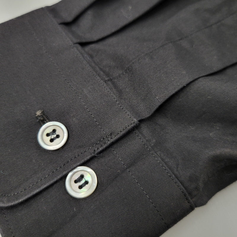 【中古品】【メンズ】 COMME des GARCONS コムデギャルソン MATERIAL SWITCHING SHIRT 長袖シャツ トップス 140-250618-as-13-izu サイズ：M カラー：ブラック 万代Net店