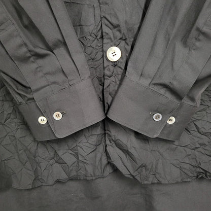 【中古品】【メンズ】 COMME des GARCONS コムデギャルソン MATERIAL SWITCHING SHIRT 長袖シャツ トップス 140-250618-as-13-izu サイズ：M カラー：ブラック 万代Net店