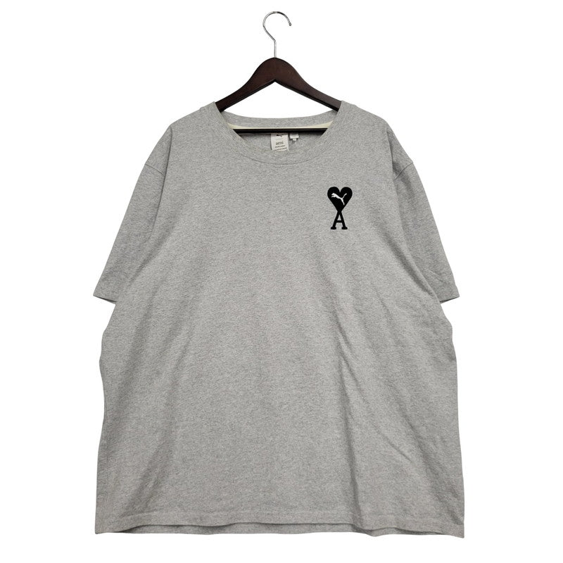 【中古品】【メンズ】 AMI PARIS アミ パリス × PUMA プーマ GRAPHIC TEE 534070-04 グラフィック Tシャツ 半袖 トップス 141-250618-as-11-izu サイズ：US XXL カラー：グレー 万代Net店