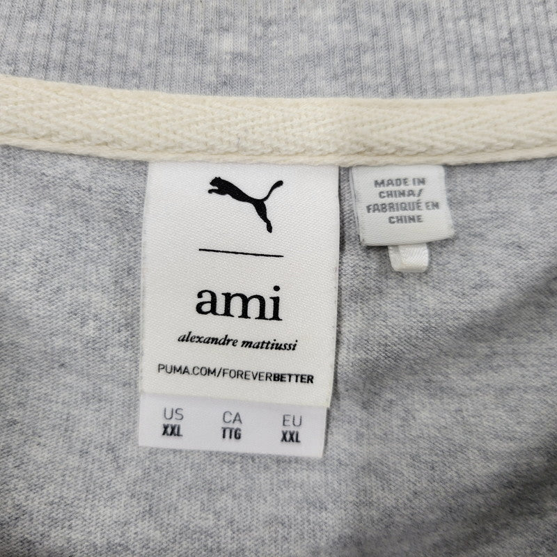 【中古品】【メンズ】 AMI PARIS アミ パリス × PUMA プーマ GRAPHIC TEE 534070-04 グラフィック Tシャツ 半袖 トップス 141-250618-as-11-izu サイズ：US XXL カラー：グレー 万代Net店
