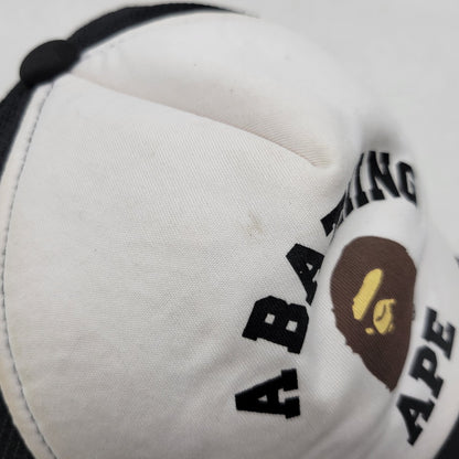 【中古品】【メンズ/レディース】 A BATHING APE アベイシングエイプ MESH CAP 001CPI251001M メッシュキャップ 帽子 185-250618-as-32-izu サイズ：F カラー：ブラック×ホワイト 万代Net店