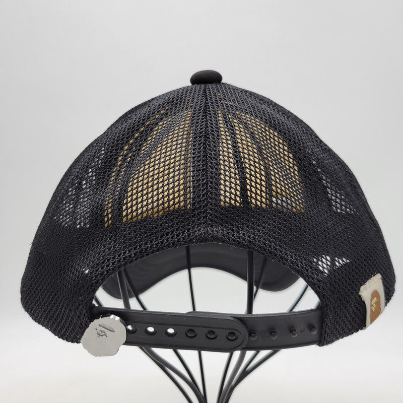 【中古品】【メンズ/レディース】 A BATHING APE アベイシングエイプ MESH CAP 001CPI251001M メッシュキャップ 帽子 185-250618-as-32-izu サイズ：F カラー：ブラック×ホワイト 万代Net店