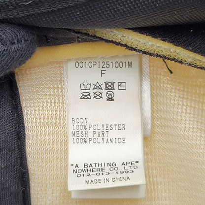 【中古品】【メンズ/レディース】 A BATHING APE アベイシングエイプ MESH CAP 001CPI251001M メッシュキャップ 帽子 185-250618-as-32-izu サイズ：F カラー：ブラック×ホワイト 万代Net店