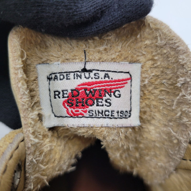 【中古品】【メンズ】 RED WING レッドウィング 6INCH PLAIN TOE ROUGH OUT SUEDE 8167 6インチ プレーントゥ ラフアウト スエード USA製 刺繍羽タグ ブーツ シューズ 靴 164-250620-as-15-izu サイズ：7.5 カラー：ベージュ 万代Net店