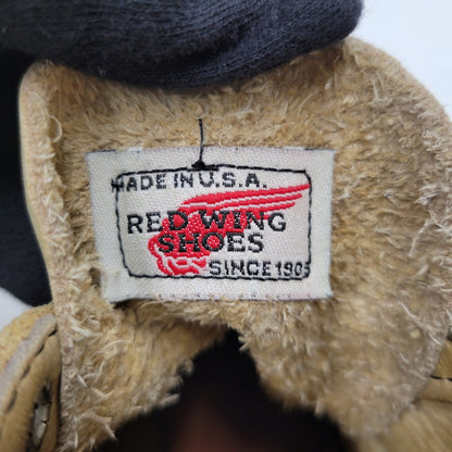【中古品】【メンズ】 RED WING レッドウィング 6INCH PLAIN TOE ROUGH OUT SUEDE 8167 6インチ プレーントゥ ラフアウト スエード USA製 刺繍羽タグ ブーツ シューズ 靴 164-250620-as-15-izu サイズ：7.5 カラー：ベージュ 万代Net店