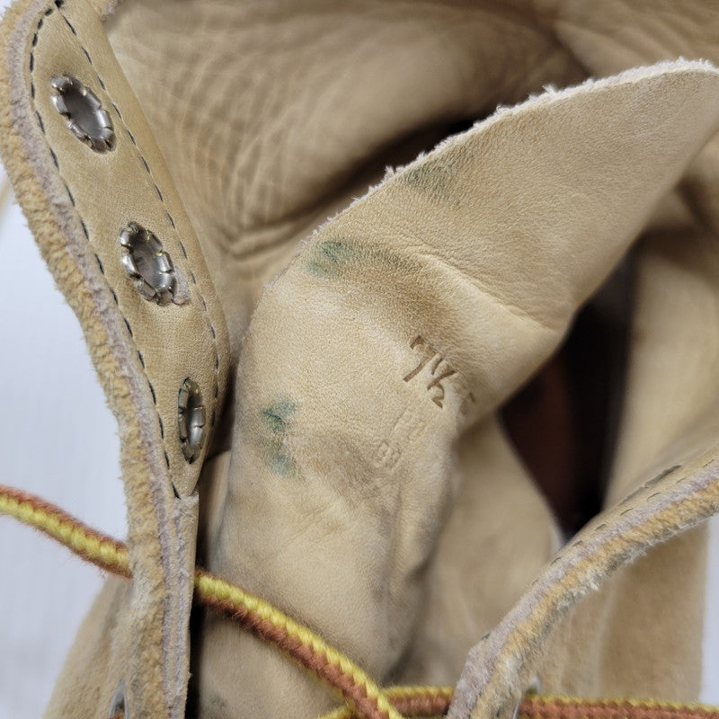 【中古品】【メンズ】 RED WING レッドウィング 6INCH PLAIN TOE ROUGH OUT SUEDE 8167 6インチ プレーントゥ ラフアウト スエード USA製 刺繍羽タグ ブーツ シューズ 靴 164-250620-as-15-izu サイズ：7.5 カラー：ベージュ 万代Net店