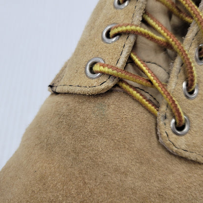 【中古品】【メンズ】 RED WING レッドウィング 6INCH PLAIN TOE ROUGH OUT SUEDE 8167 6インチ プレーントゥ ラフアウト スエード USA製 刺繍羽タグ ブーツ シューズ 靴 164-250620-as-15-izu サイズ：7.5 カラー：ベージュ 万代Net店