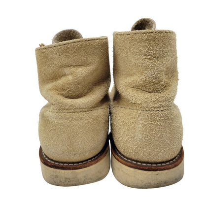 【中古品】【メンズ】 RED WING レッドウィング 6INCH PLAIN TOE ROUGH OUT SUEDE 8167 6インチ プレーントゥ ラフアウト スエード USA製 刺繍羽タグ ブーツ シューズ 靴 164-250620-as-15-izu サイズ：7.5 カラー：ベージュ 万代Net店
