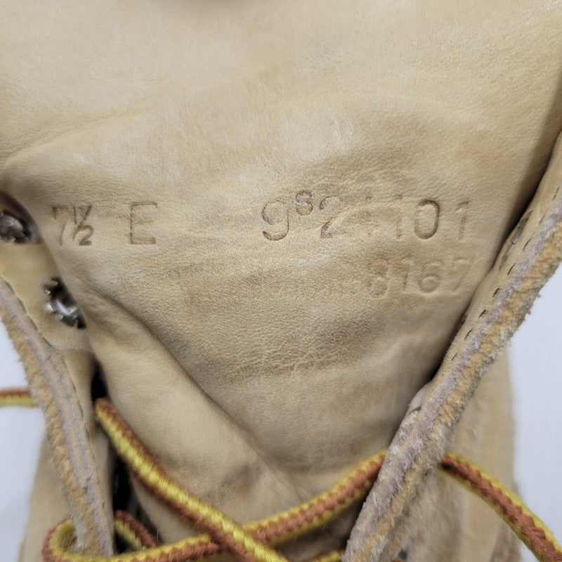 【中古品】【メンズ】 RED WING レッドウィング 6INCH PLAIN TOE ROUGH OUT SUEDE 8167 6インチ プレーントゥ ラフアウト スエード USA製 刺繍羽タグ ブーツ シューズ 靴 164-250620-as-15-izu サイズ：7.5 カラー：ベージュ 万代Net店