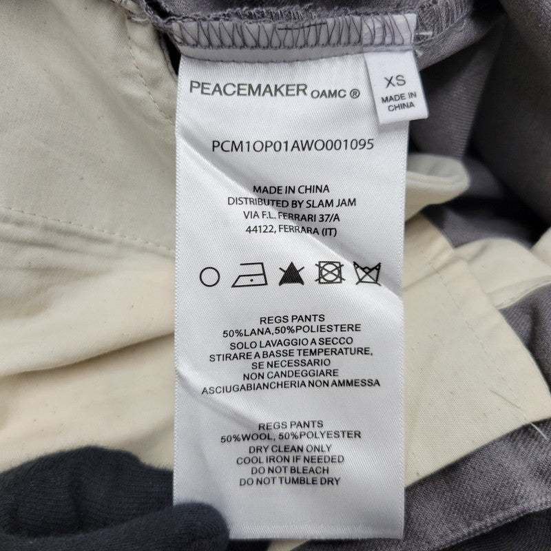 【中古美品】【メンズ】 PEACEMAKER OAMC ピースメイカー オーエーエムシー REGS PANTS PCM1OP01AWO001095 レッグスパンツ ボトムス 152-250620-as-14-izu サイズ：XS カラー：グレー 万代Net店