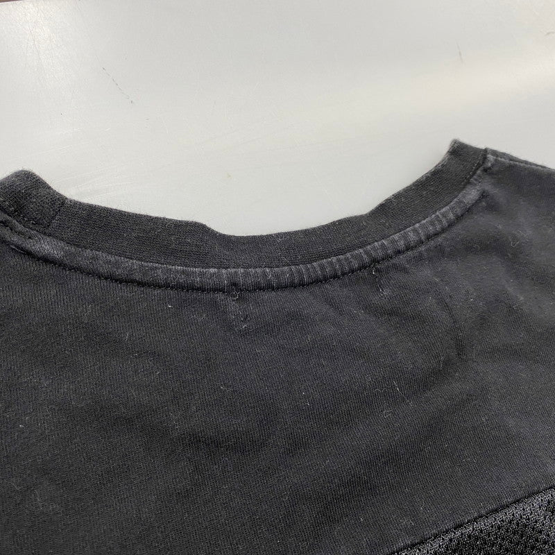 【中古品】【メンズ】 A'GEM/9 エージェムナイン AGN22-A02 MESH LAYERED T-SHIRT メッシュレイヤードTシャツ トップス 半袖 142-250621-ma-13-izu サイズ：FREE カラー：BLACK 万代Net店