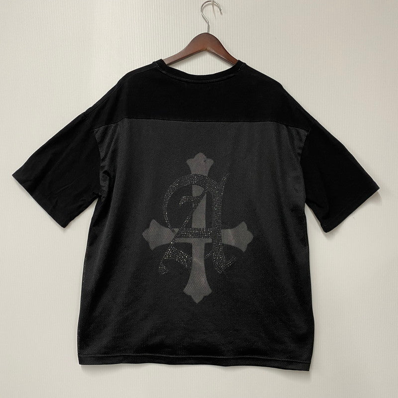 【中古品】【メンズ】 A'GEM/9 エージェムナイン AGN22-A02 MESH LAYERED T-SHIRT メッシュレイヤードTシャツ トップス 半袖 142-250621-ma-13-izu サイズ：FREE カラー：BLACK 万代Net店