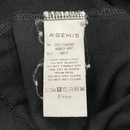 【中古品】【メンズ】 A'GEM/9 エージェムナイン AGN22-A02 MESH LAYERED T-SHIRT メッシュレイヤードTシャツ トップス 半袖 142-250621-ma-13-izu サイズ：FREE カラー：BLACK 万代Net店