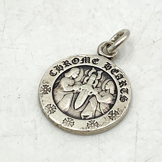 【中古品】【メンズ/レディース】 CHROME HEARTS クロムハーツ SV925 CHRM ANGL MDL V2 チャーム エンジェル メダル ペンダントトップ アクセサリー 190-250621-ya-05-izu カラー：シルバー 万代Net店