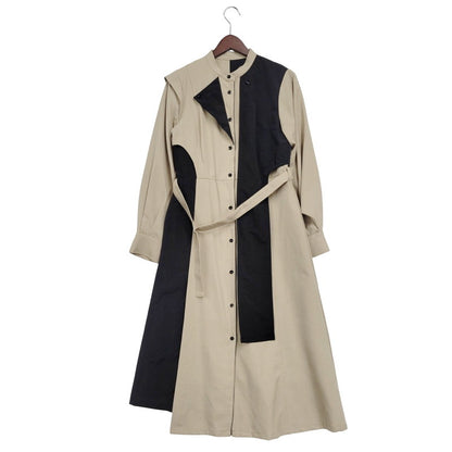 【中古品】【レディース】 UNITED TOKYO ユナイテッドトウキョウ 142110003 アシメテーラーシャツワンピース 168-250626-km-07-izu サイズ：2 カラー：ベージュ×ブラック 万代Net店