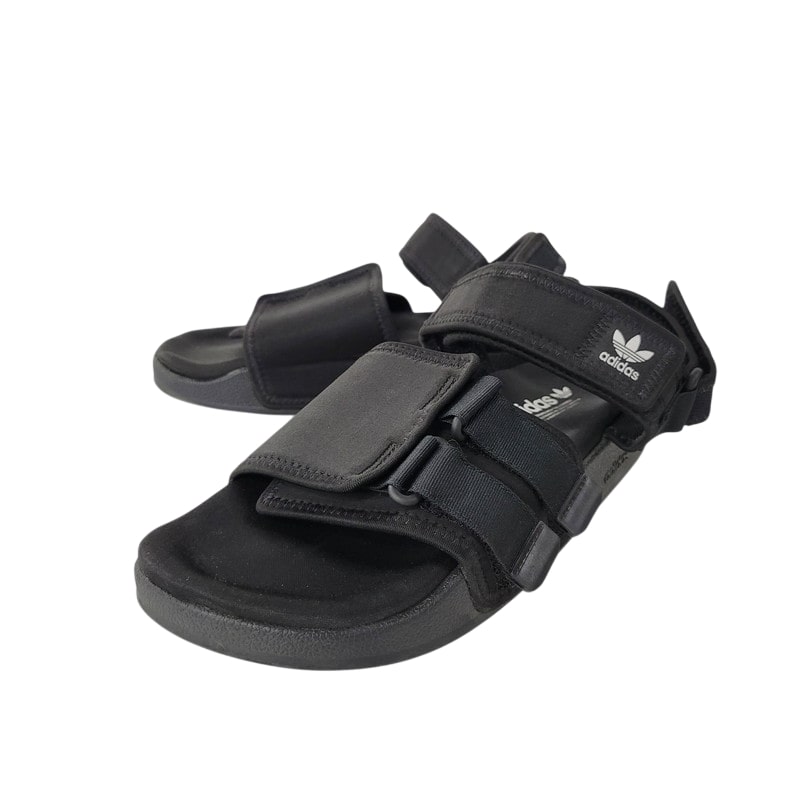 【中古品】【メンズ】 adidas アディダス NEW ADILETTE SANDALS GZ8409 ニューアディレッタ サンダル シューズ 靴 161-250622-as-04-izu サイズ：27.5cm カラー：ブラック 万代Net店
