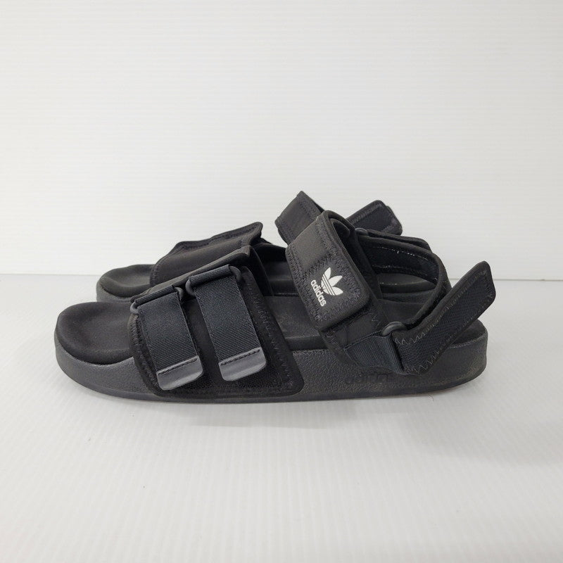 【中古品】【メンズ】 adidas アディダス NEW ADILETTE SANDALS GZ8409 ニューアディレッタ サンダル シューズ 靴 161-250622-as-04-izu サイズ：27.5cm カラー：ブラック 万代Net店