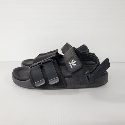 【中古品】【メンズ】 adidas アディダス NEW ADILETTE SANDALS GZ8409 ニューアディレッタ サンダル シューズ 靴 161-250622-as-04-izu サイズ：27.5cm カラー：ブラック 万代Net店