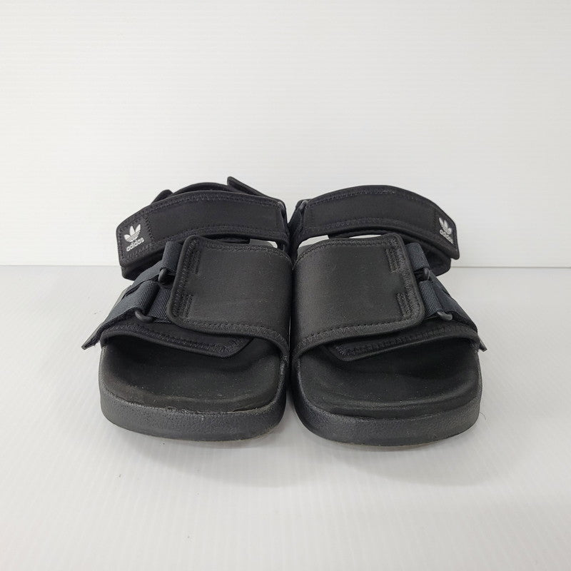 【中古品】【メンズ】 adidas アディダス NEW ADILETTE SANDALS GZ8409 ニューアディレッタ サンダル シューズ 靴 161-250622-as-04-izu サイズ：27.5cm カラー：ブラック 万代Net店