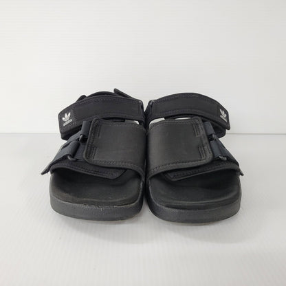 【中古品】【メンズ】 adidas アディダス NEW ADILETTE SANDALS GZ8409 ニューアディレッタ サンダル シューズ 靴 161-250622-as-04-izu サイズ：27.5cm カラー：ブラック 万代Net店