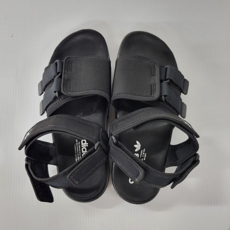 【中古品】【メンズ】 adidas アディダス NEW ADILETTE SANDALS GZ8409 ニューアディレッタ サンダル シューズ 靴 161-250622-as-04-izu サイズ：27.5cm カラー：ブラック 万代Net店