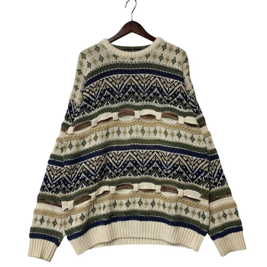 【中古品】【メンズ】 CAPE ISLE KNITTERS ケープアイルニッターズ USA製 3D KNIT SWEATER スリーディーニットセーター トップス 長袖 146-250626-ma-11-izu サイズ：L カラー：マルチ 万代Net店