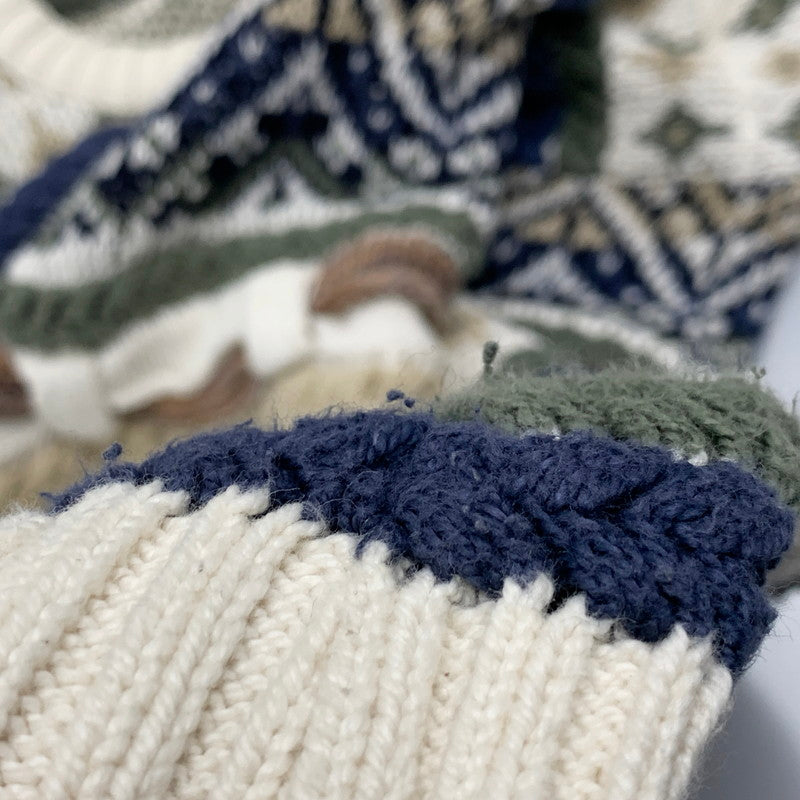 【中古品】【メンズ】 CAPE ISLE KNITTERS ケープアイルニッターズ USA製 3D KNIT SWEATER スリーディーニットセーター トップス 長袖 146-250626-ma-11-izu サイズ：L カラー：マルチ 万代Net店