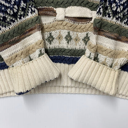 【中古品】【メンズ】 CAPE ISLE KNITTERS ケープアイルニッターズ USA製 3D KNIT SWEATER スリーディーニットセーター トップス 長袖 146-250626-ma-11-izu サイズ：L カラー：マルチ 万代Net店