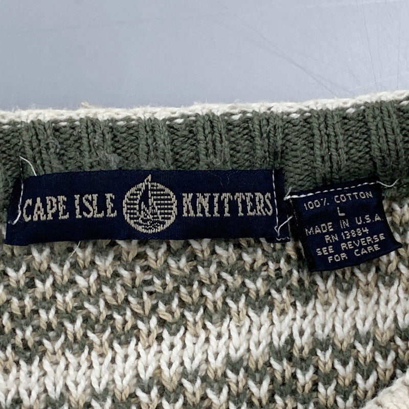 【中古品】【メンズ】 CAPE ISLE KNITTERS ケープアイルニッターズ USA製 3D KNIT SWEATER スリーディーニットセーター トップス 長袖 146-250626-ma-11-izu サイズ：L カラー：マルチ 万代Net店