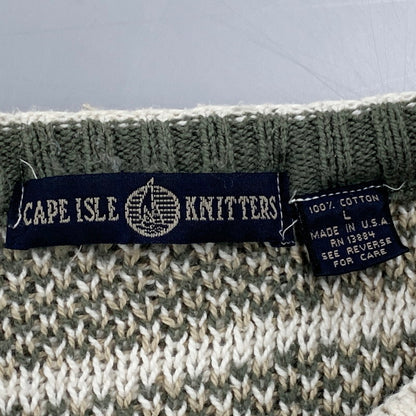 【中古品】【メンズ】 CAPE ISLE KNITTERS ケープアイルニッターズ USA製 3D KNIT SWEATER スリーディーニットセーター トップス 長袖 146-250626-ma-11-izu サイズ：L カラー：マルチ 万代Net店
