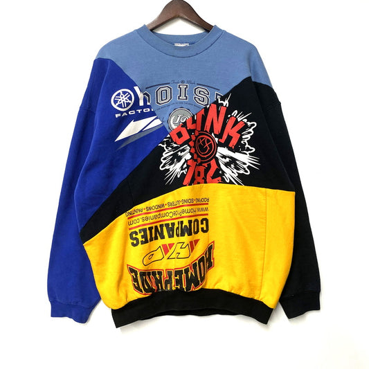 【中古品】【メンズ】 HANES ヘインズ REMAKE SWEATSHIRT スウェットシャツ メキシコ製 トレーナー 長袖 トップス 146-250623-as-26-izu サイズ：M カラー：マルチカラー 万代Net店