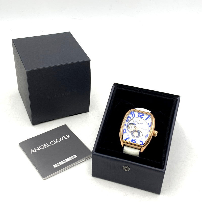 【中古品】【メンズ/レディース】 Angel Clover エンジェルクローバー DOUBLE PLAY AUTOMATIC WATCH DPA38 ダブル プレイ オートマチック ウォッチ 腕時計 192-250624-ay-04-izu カラー：ホワイト×ブルー×ゴールド系 万代Net店