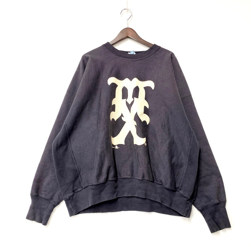 【中古美品】【メンズ】 SAINT MICHAEL セントマイケル SM-YS1-0000-033 24AW MX CREW SWT クルースウェット トップス 長袖 142-250624-ma-08-izu サイズ：XL カラー：NAVY 万代Net店