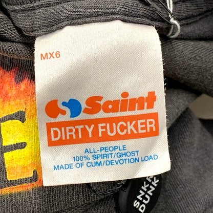 【中古美品】【メンズ】 SAINT MICHAEL セントマイケル SM-HR8-0000-013 25SS SS TEE OBLITERATE ショートスリーブT オブリタレイト トップス 半袖 142-250624-ma-06-izu サイズ：L カラー：BLACK 万代Net店